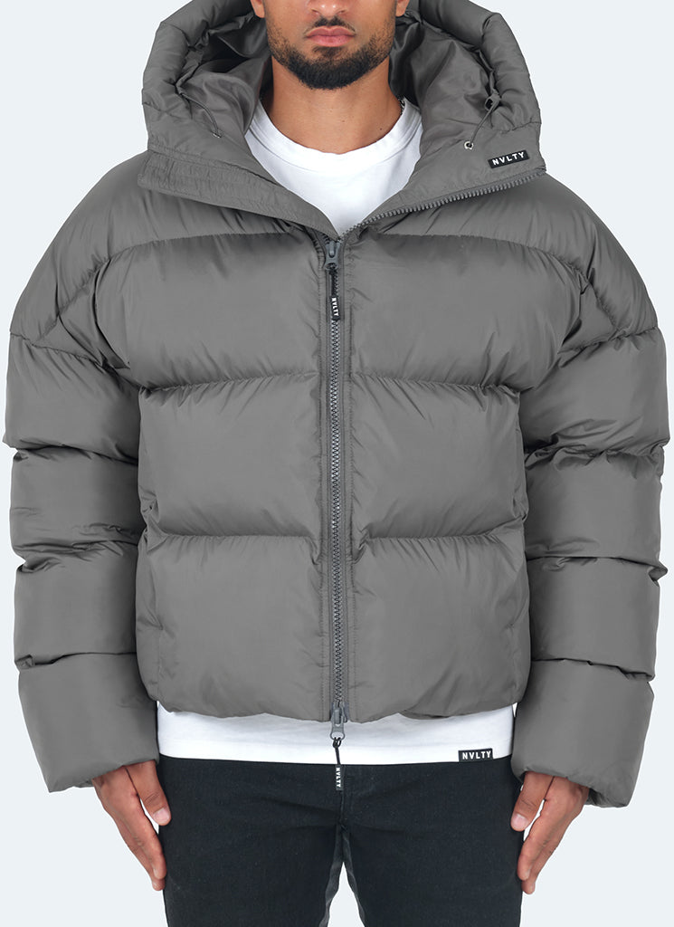Vintage Pufferjacke - Grau