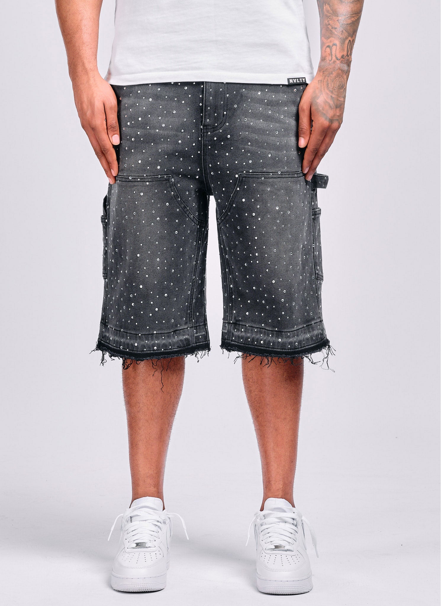 Vintage Flooded VVS Carpenter Denim Shorts - Black