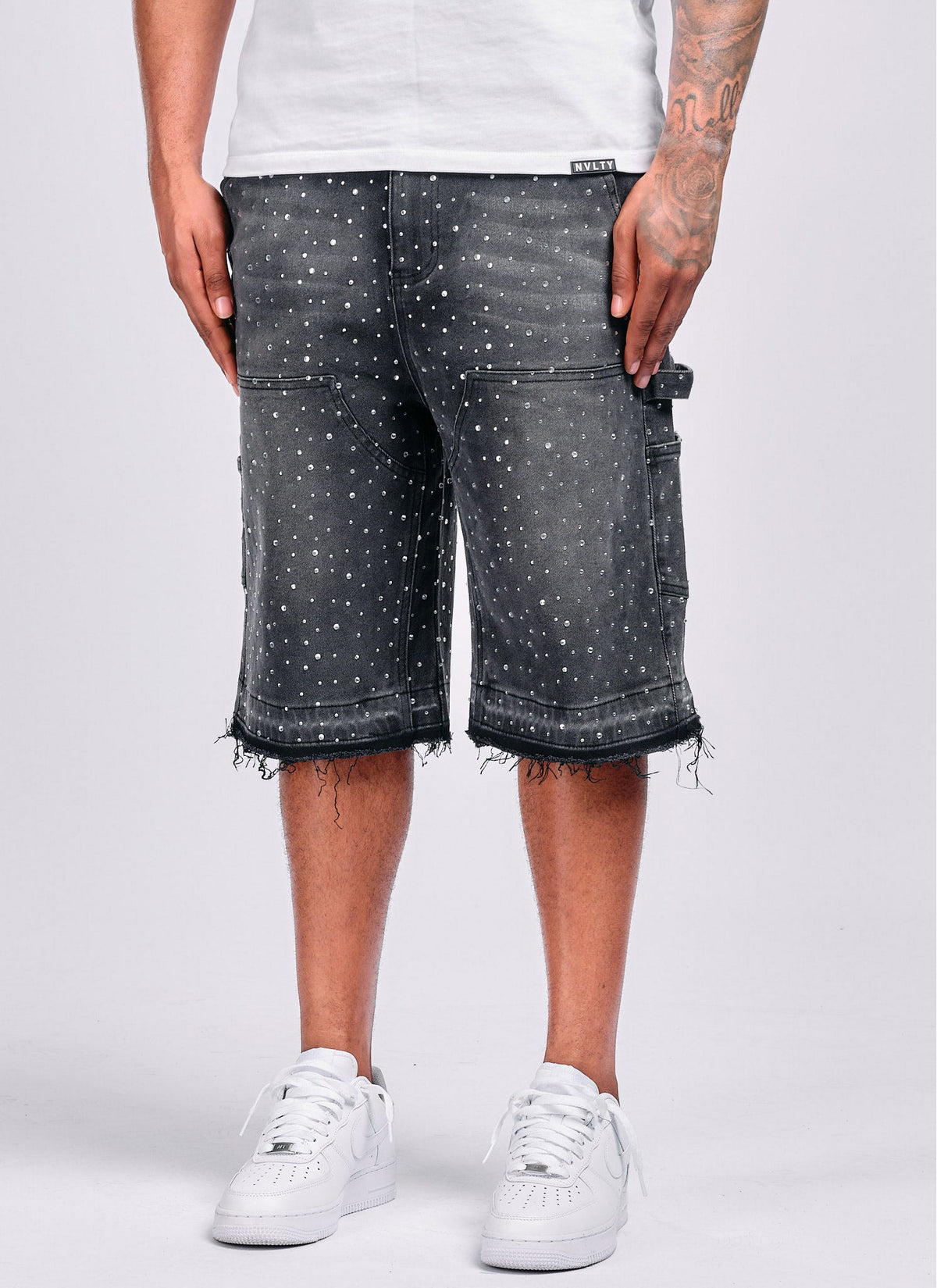 Vintage Flooded VVS Carpenter Denim Shorts - Black