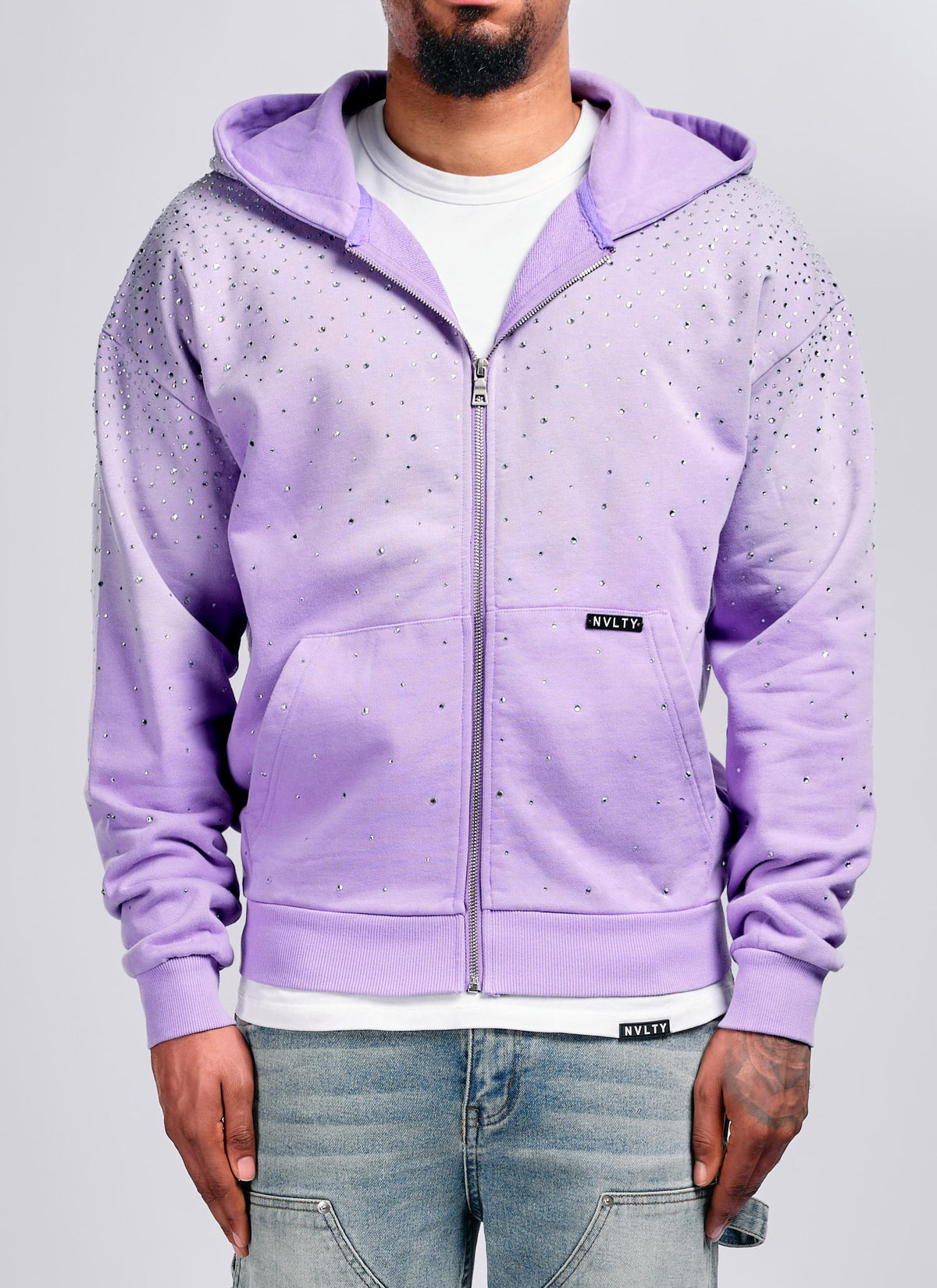 Vintage Flooded VVS Zip Hoodie - Purple