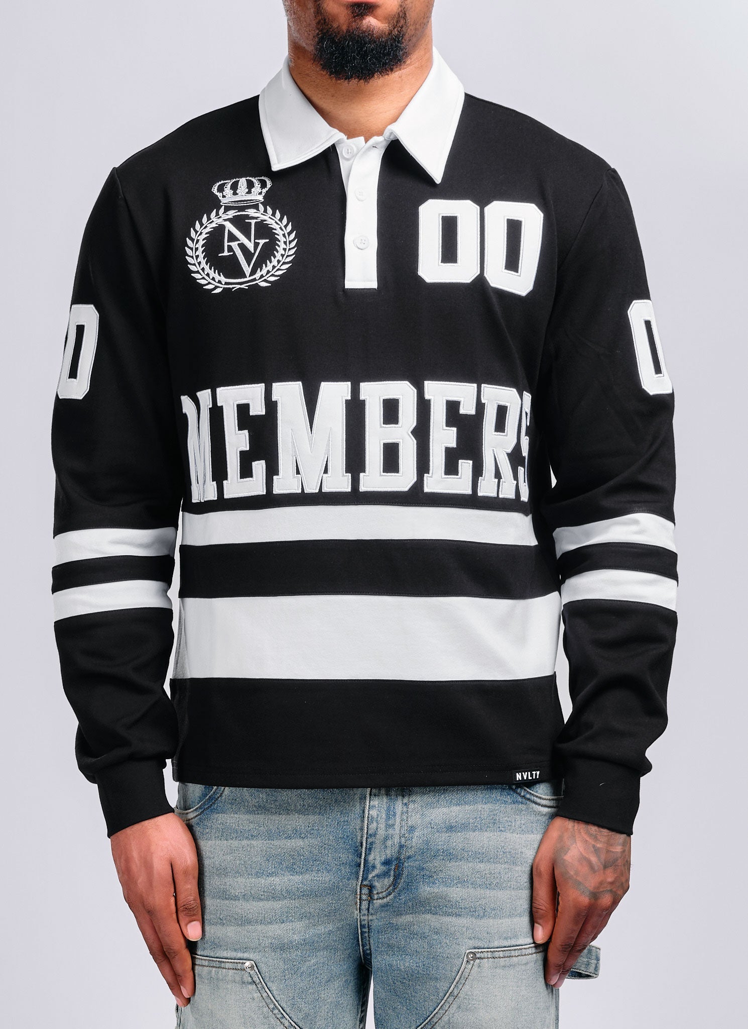Members Royal Rugby Shirt - Black