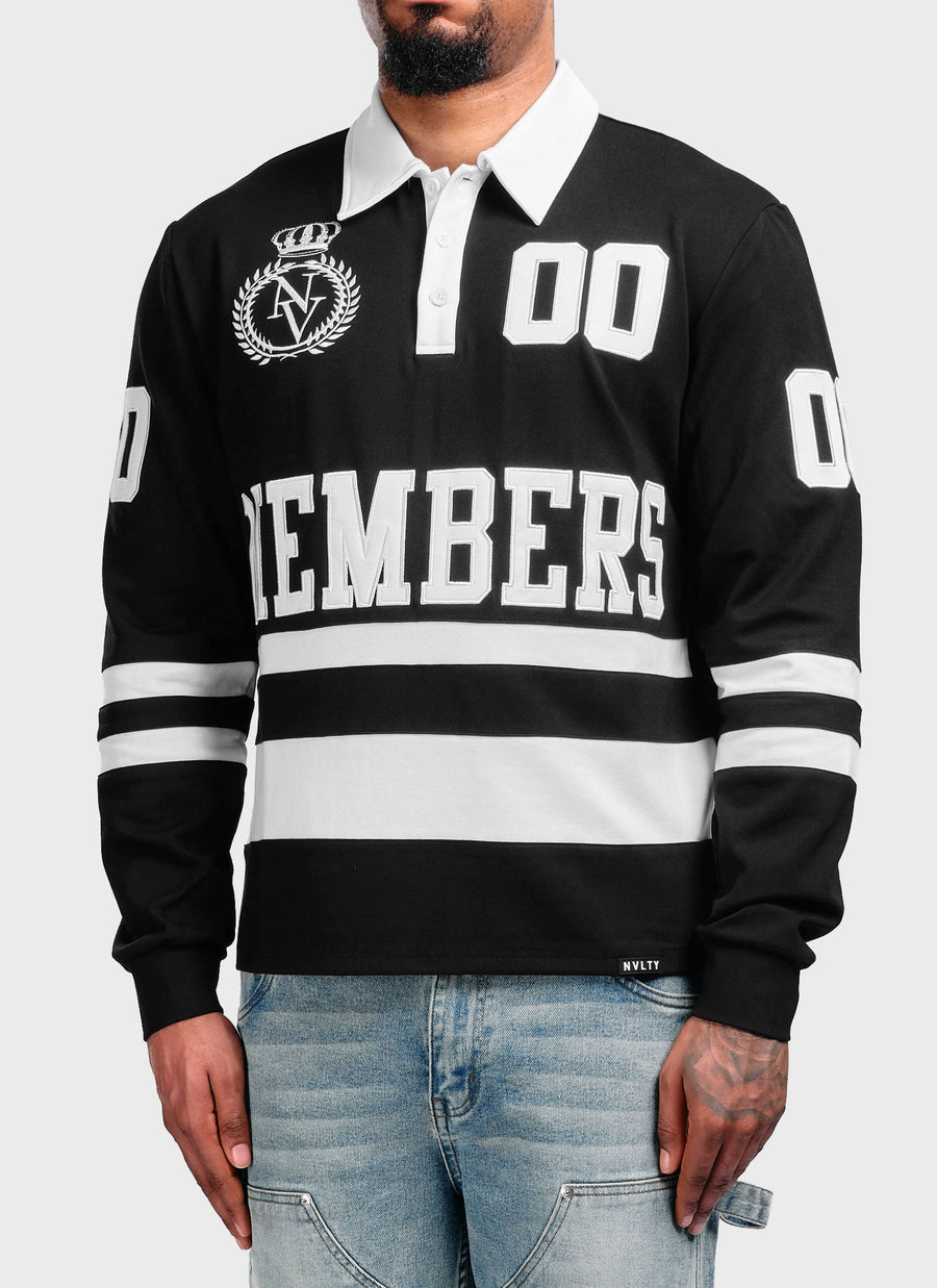 Members Royal Rugby Shirt - Black
