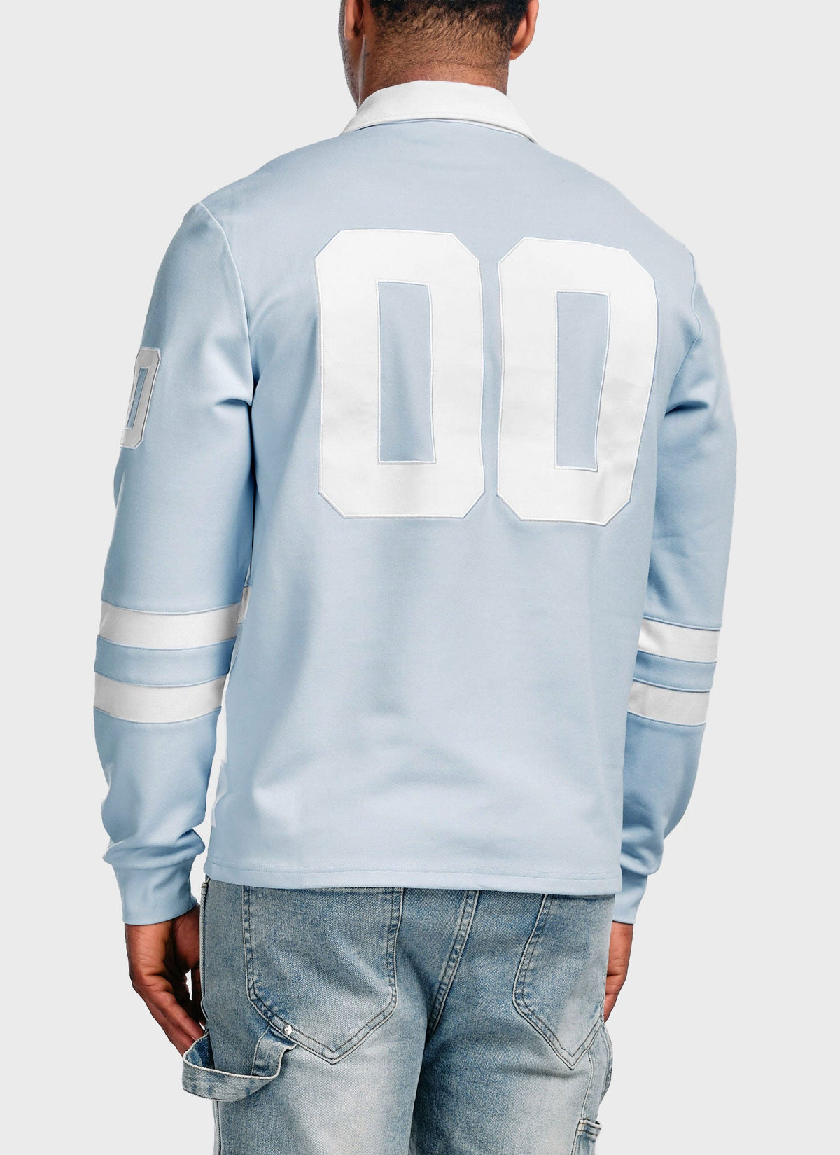 Members Royal Rugby Shirt - Baby Blue