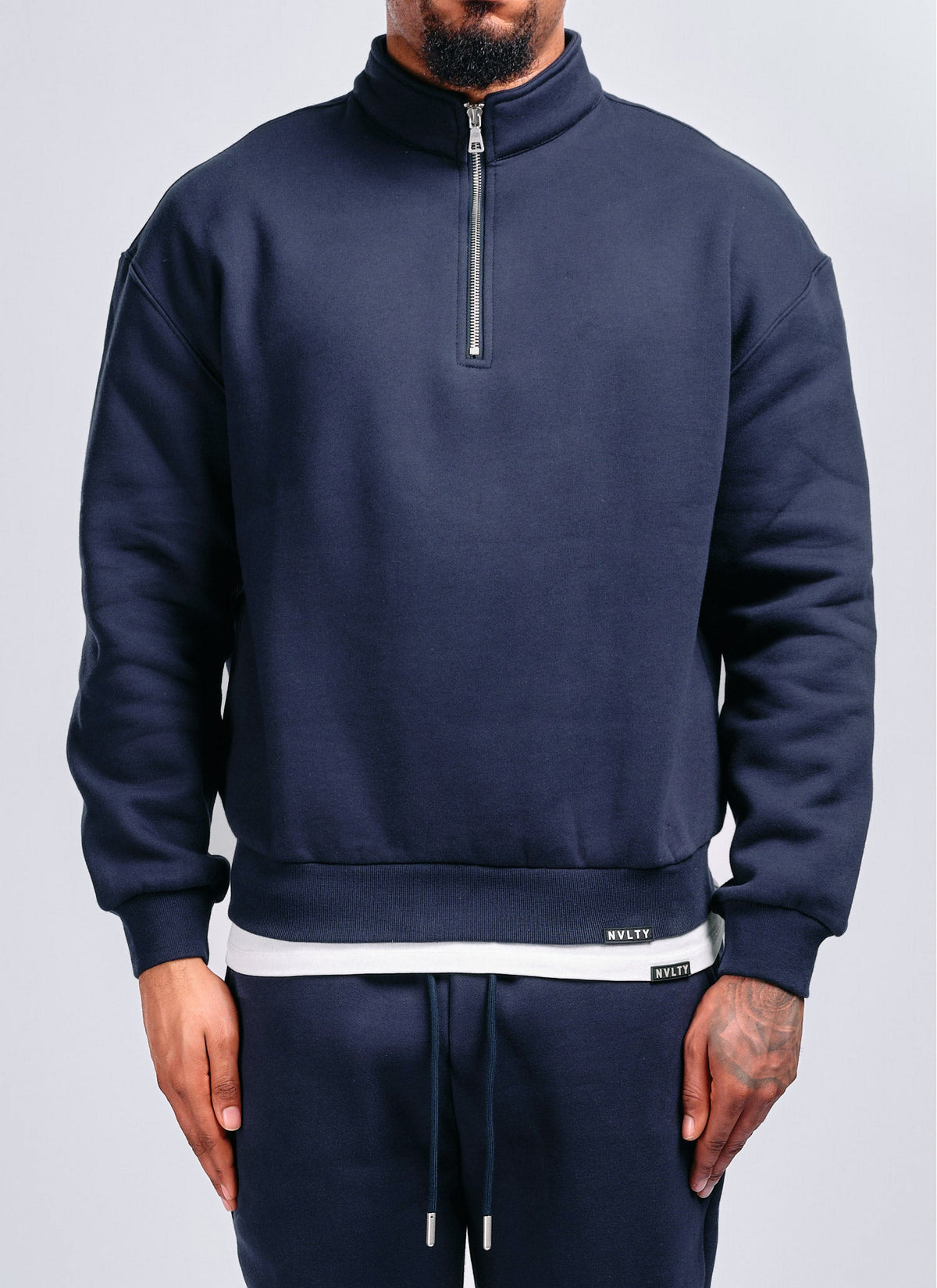 Heavyweight Luxe Quarter Zip - Navy