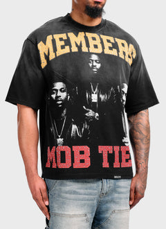 Members Mob Ties T-Shirt - Black