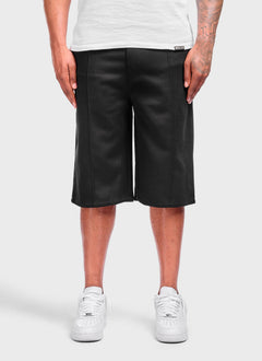 Twill Pleat Shorts - Black