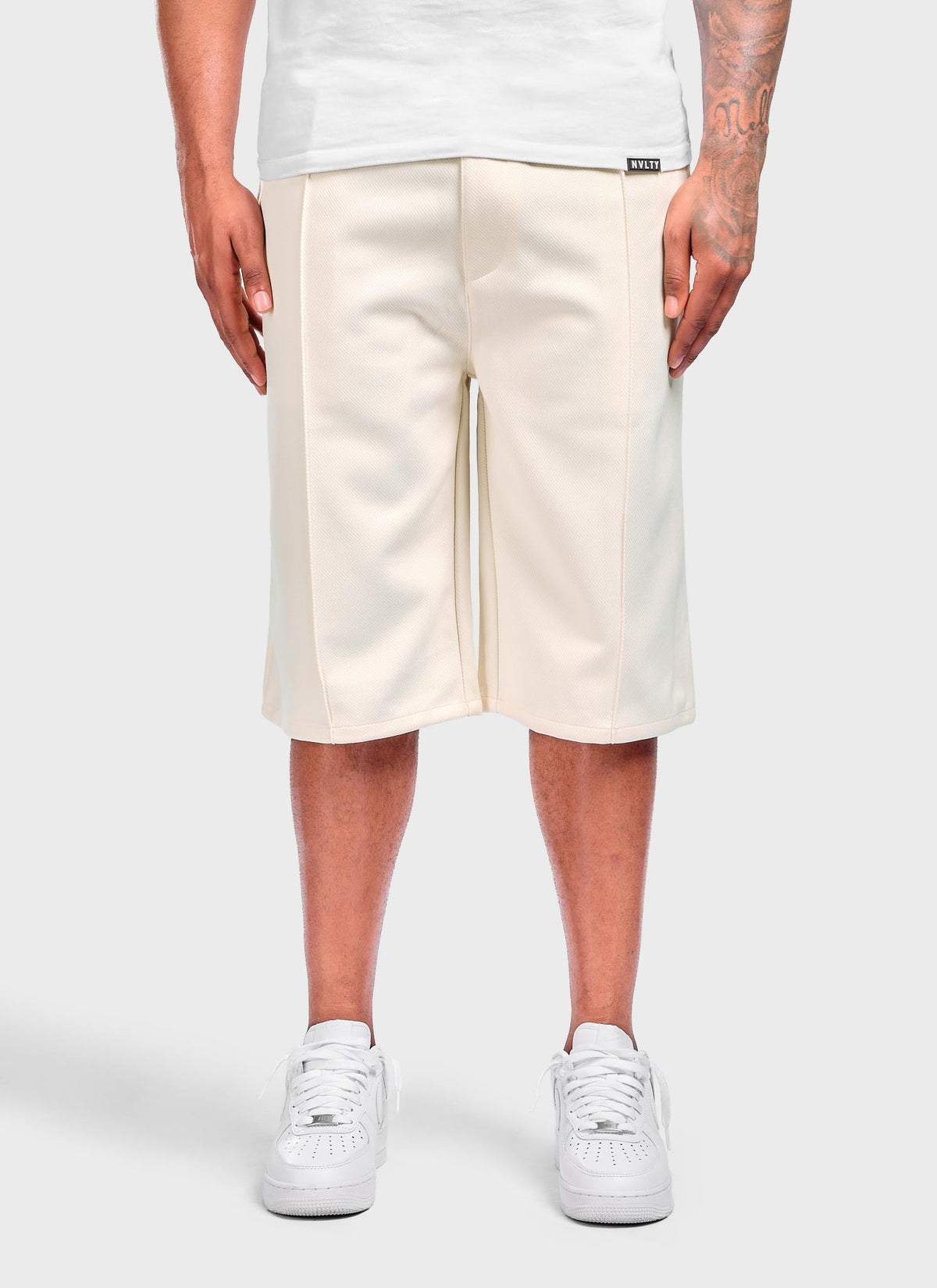 Twill Pleat Shorts - Ivory
