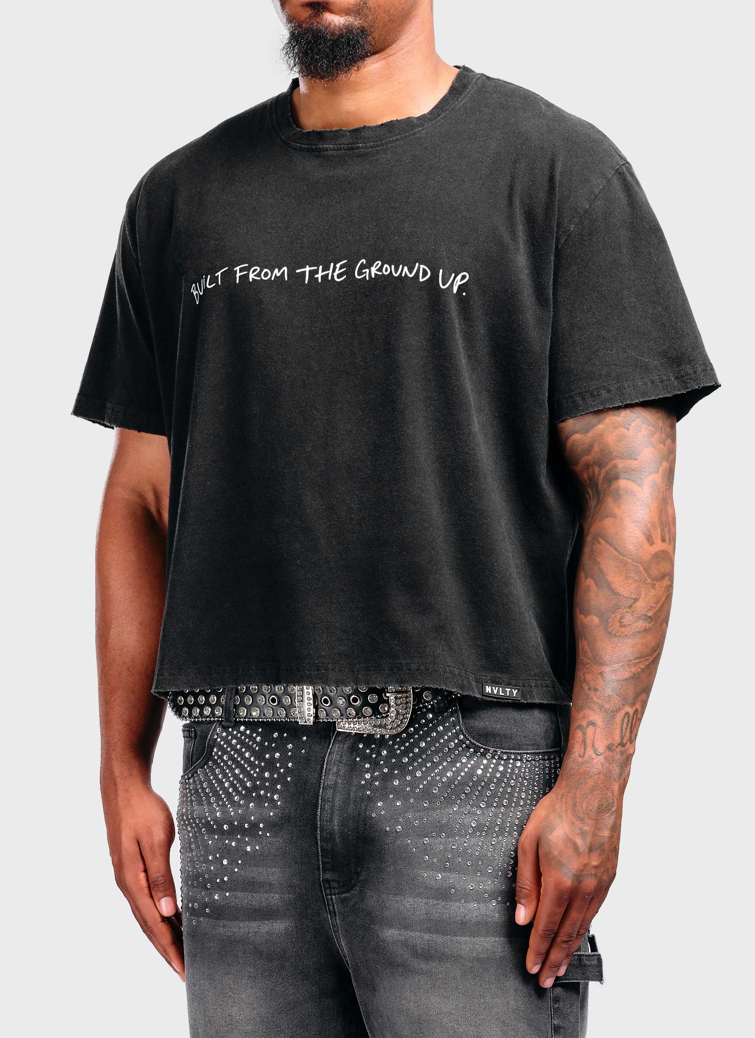 Vintage BFTGU Crop T-Shirt - Black
