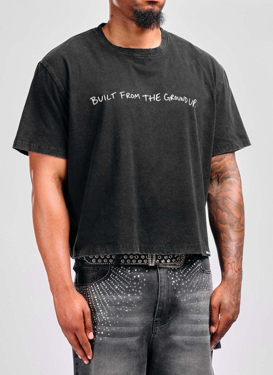 Vintage BFTGU Crop T-Shirt - Black