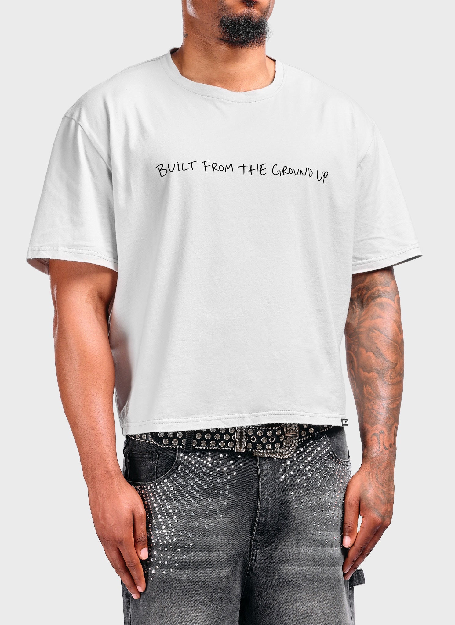 Vintage BFTGU Crop T-Shirt - White
