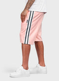 Panelled Luxe Track Shorts - Baby Pink