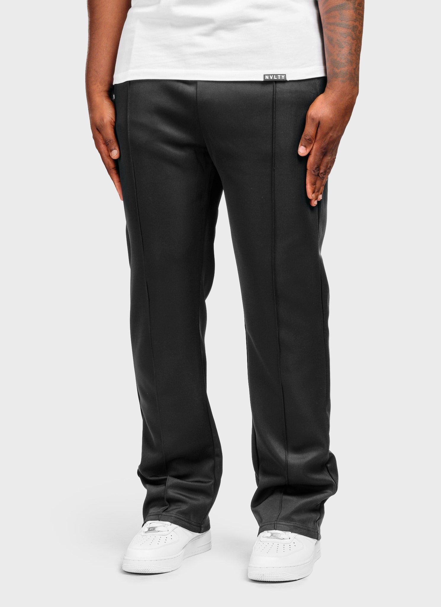 Pleat Track Pants - Black