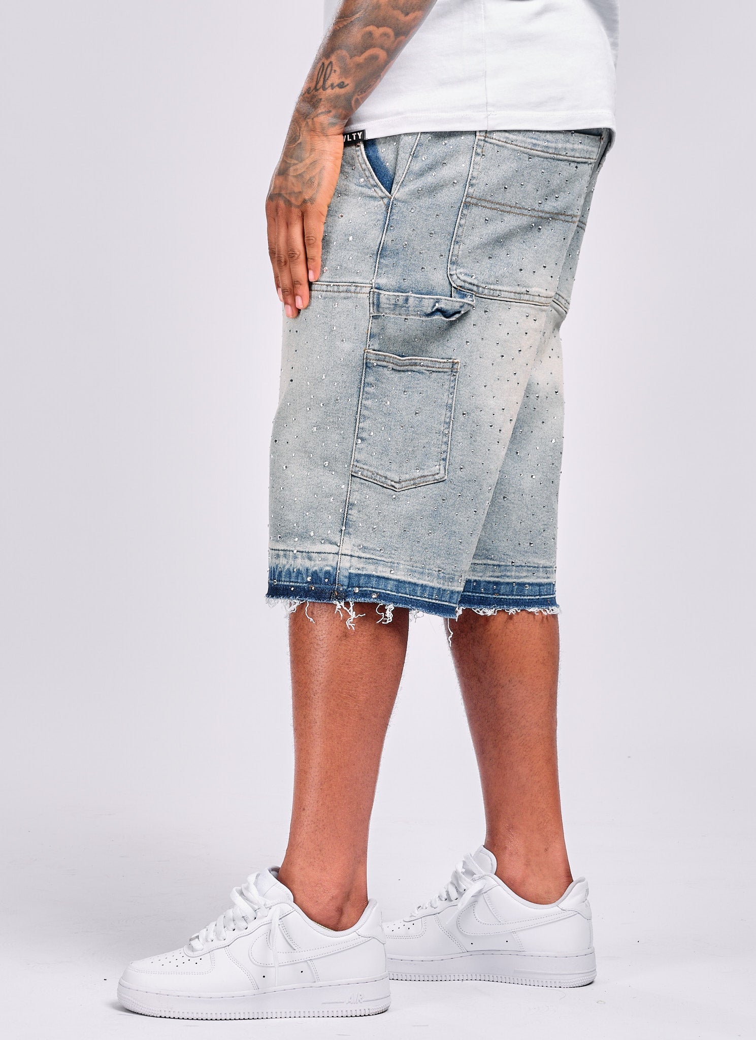 Vintage Flooded VVS Carpenter Denim Shorts - Blue