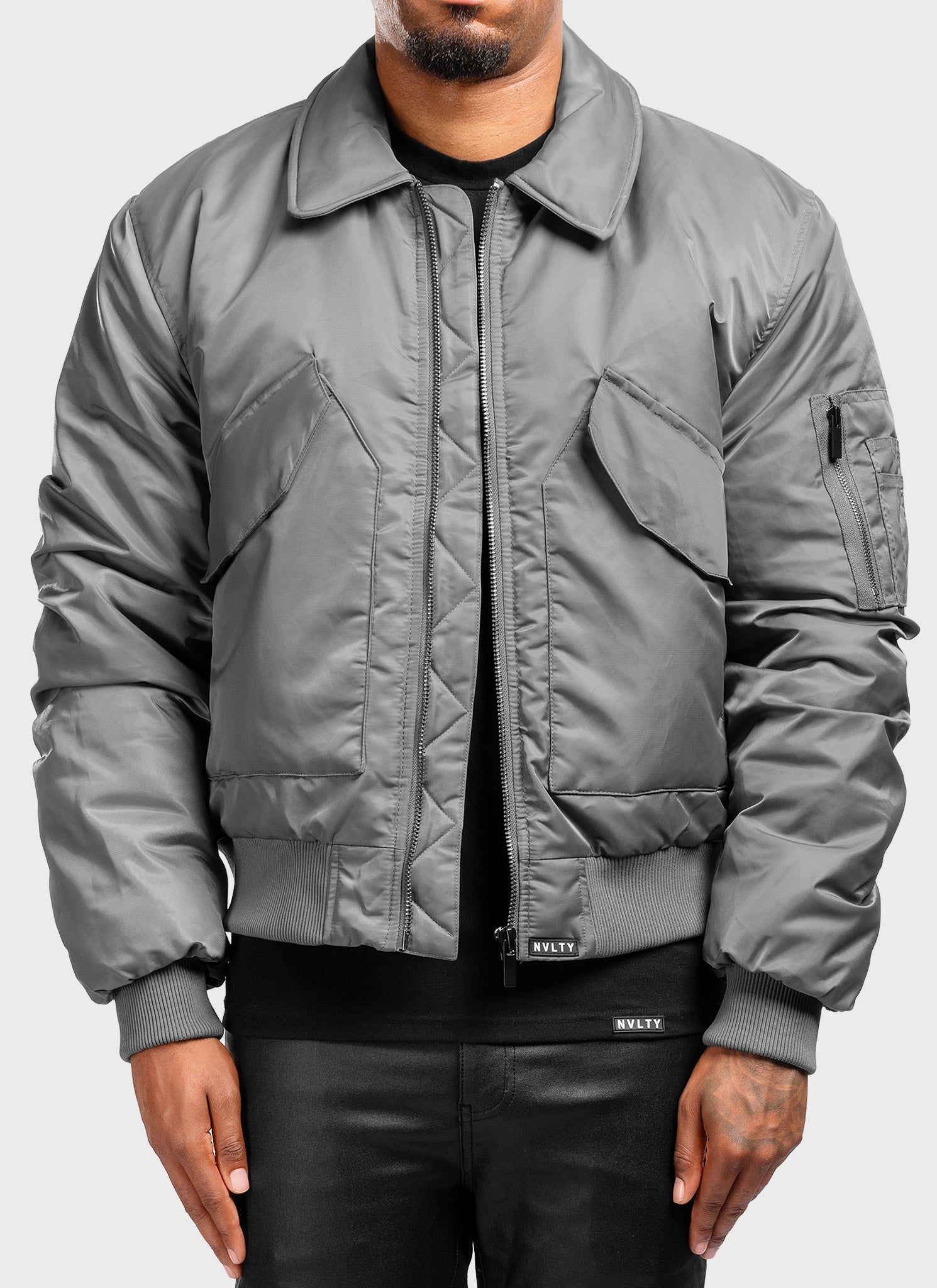 Aviator Flight Jacket - Grey