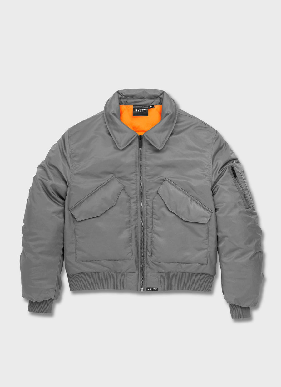 Aviator Flight Jacket - Grey