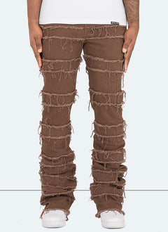 Vintage Flare Thread Jeans - Braun