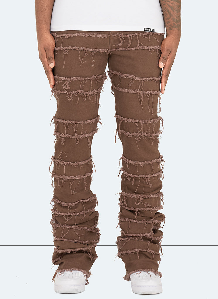 Vintage Flare Thread Jeans - Braun