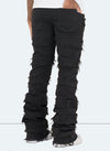 Vintage Flare Thread Jeans - Black