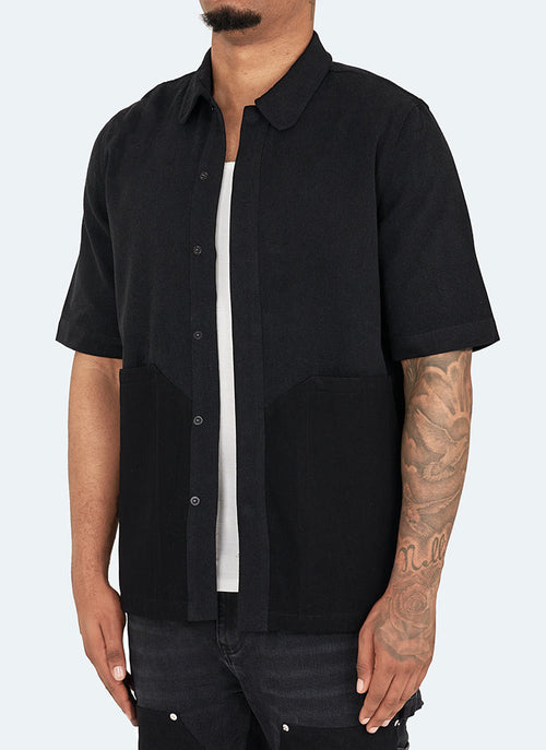 Vintage Carpenter Denim Shirt - Black