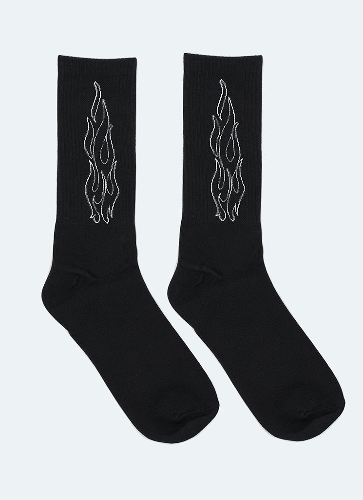 Flammensocken - Schwarz