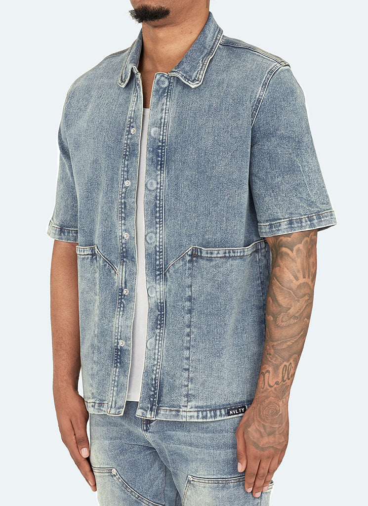 Vintage Carpenter Jeanshemd - Blau