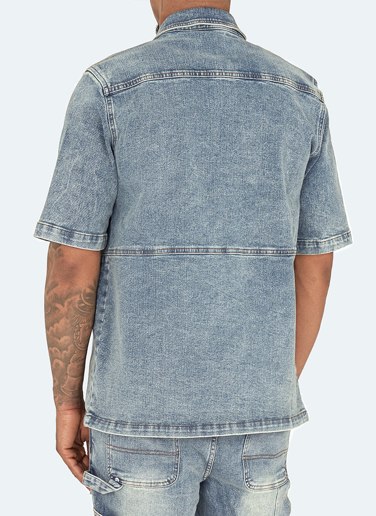 Vintage Carpenter Jeanshemd - Blau