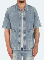 Vintage Carpenter Denim Shirt - Blue