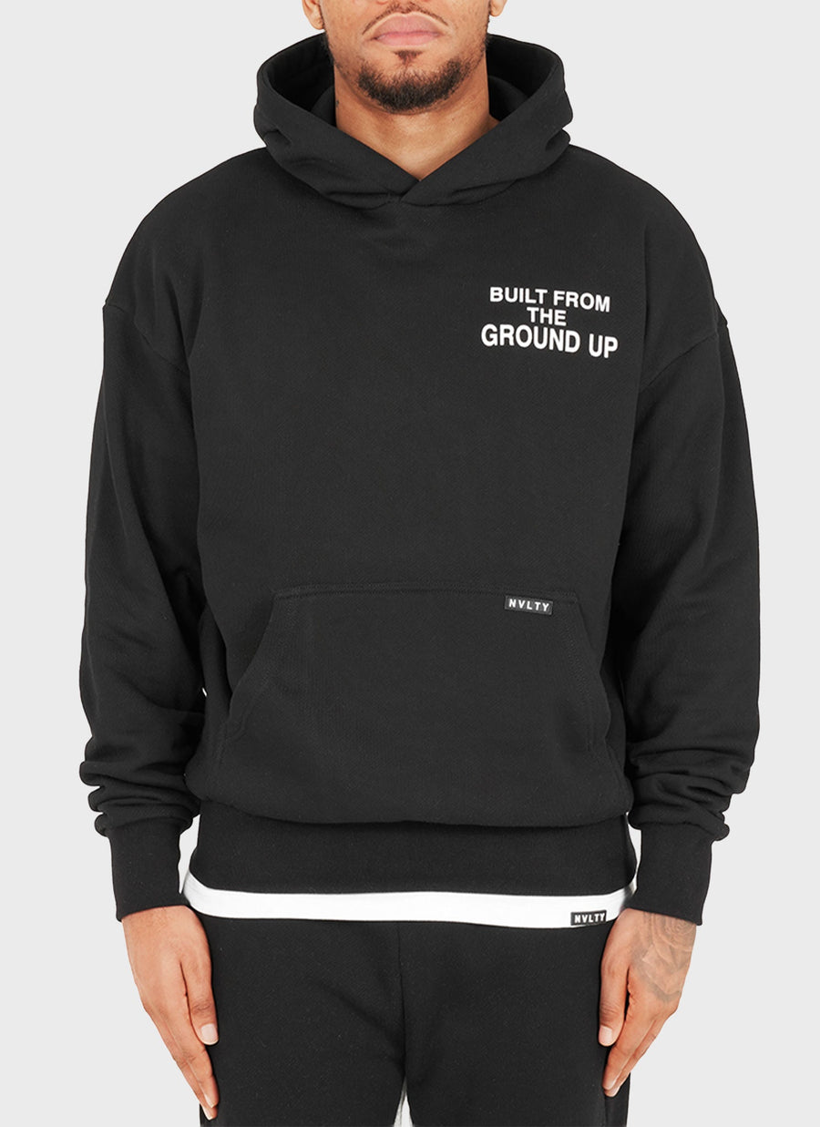 Von Grund auf neu gebauter Hoodie - Schwarz