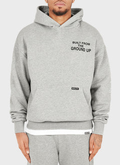 Hoodie „Builded From Ground Up“ - Grau