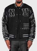 Built From The Ground Up Varsity Jacket - Black
