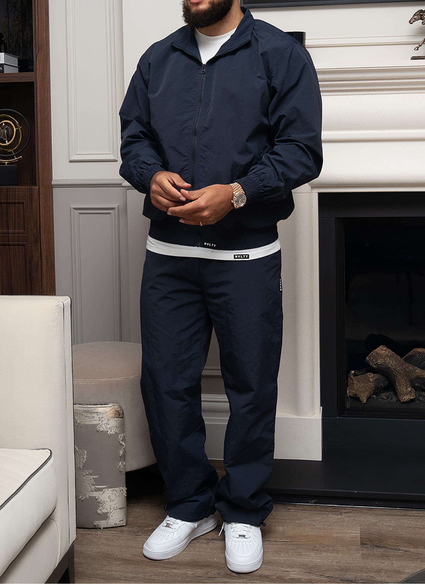 Heavyweight Shell Track Pants - Navy