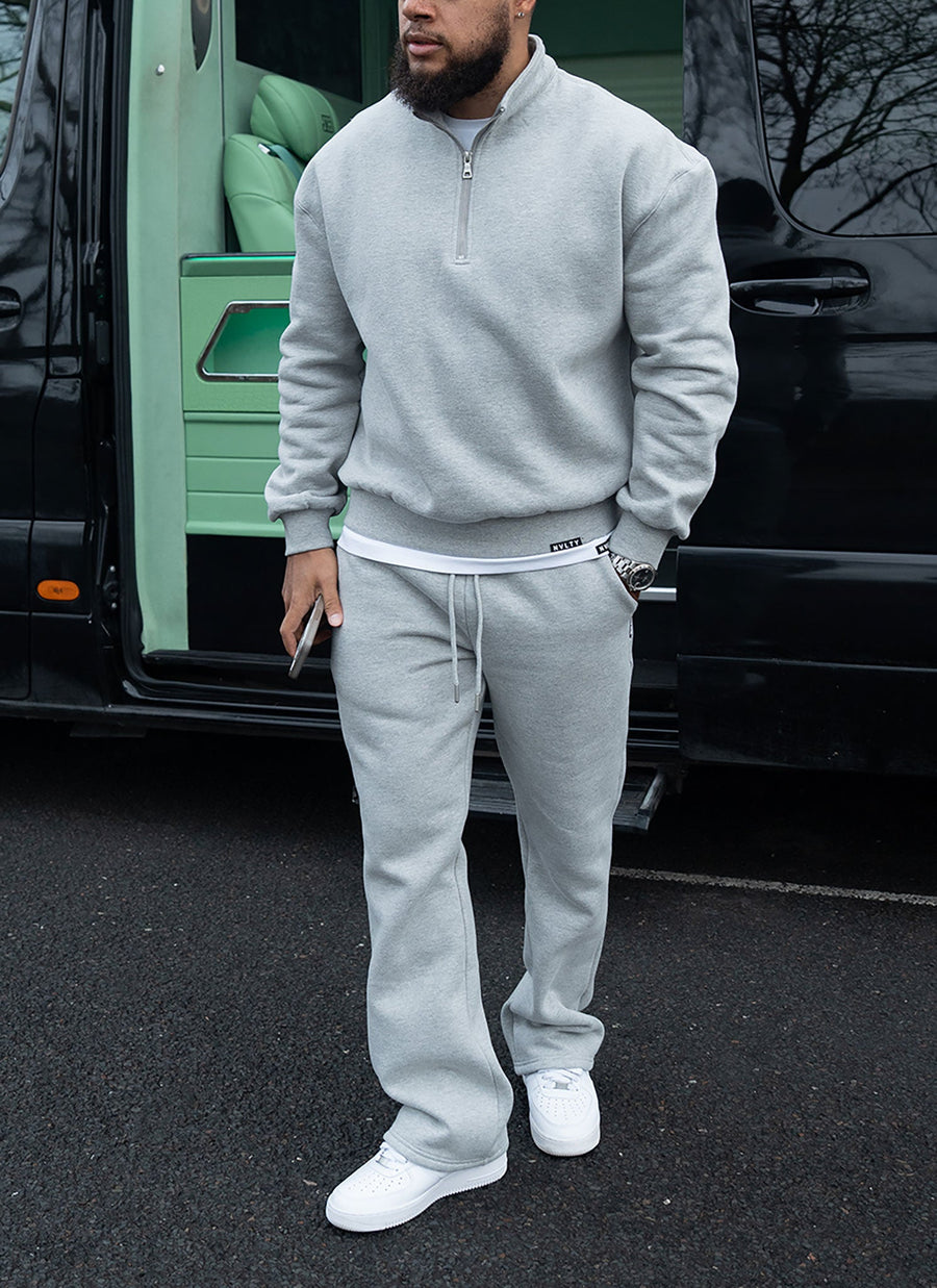 Heavyweight Luxe Flare Joggers - Grey