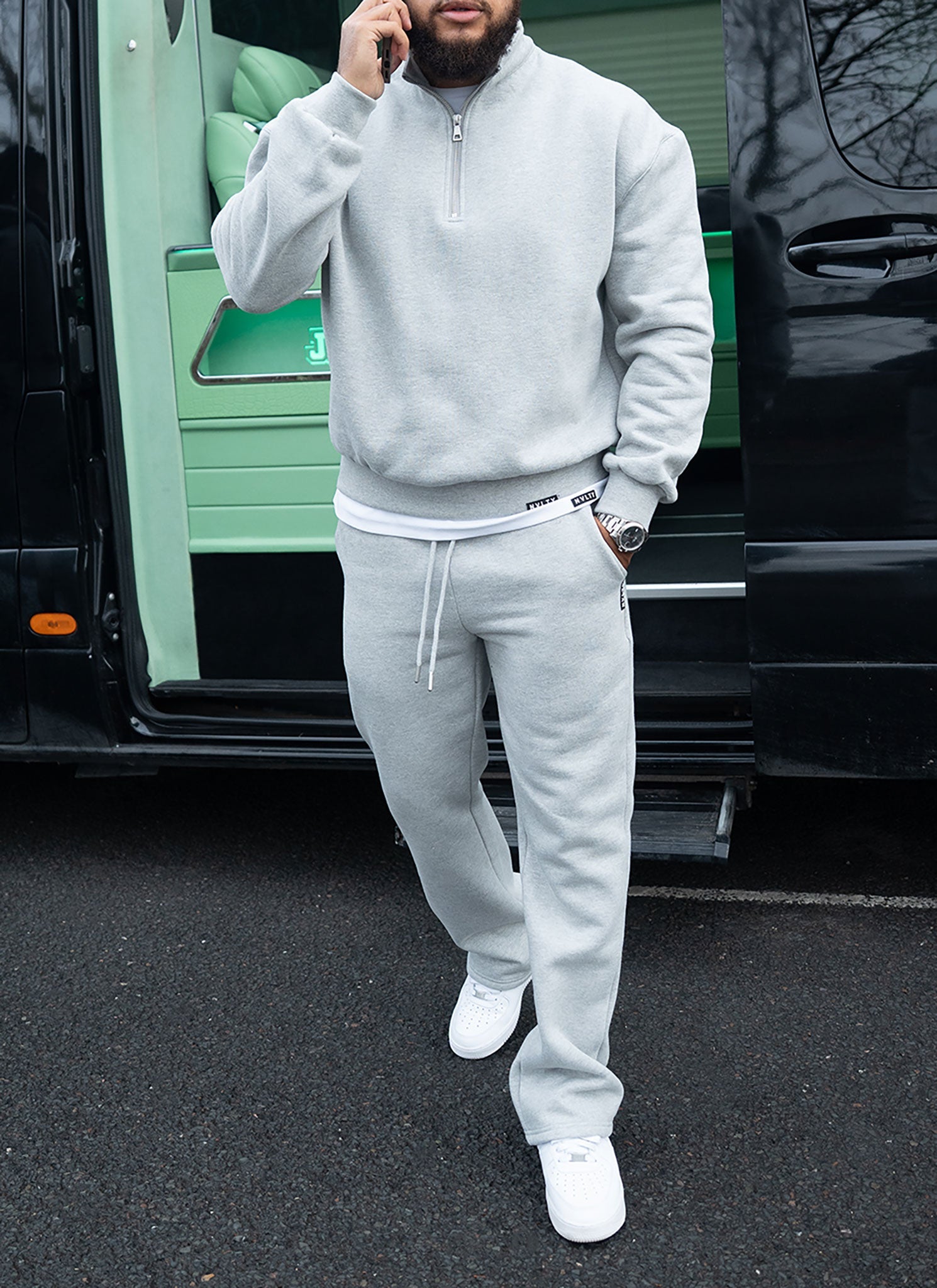 Heavyweight Luxe Quarter Zip - Grey