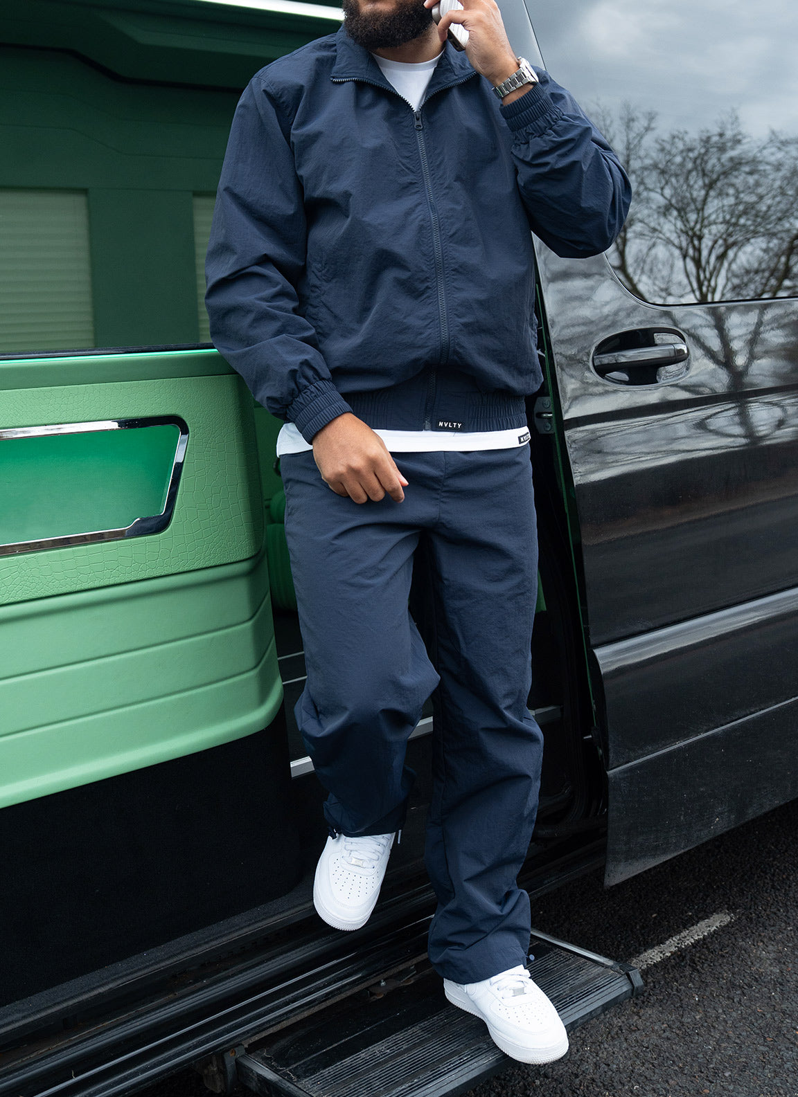 Heavyweight Shell Track Pants - Navy