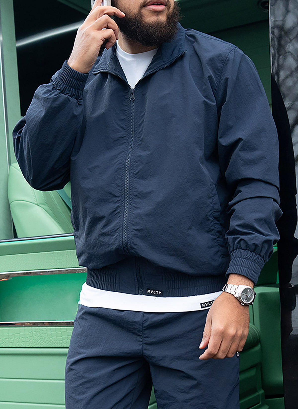 Heavyweight Shell Track Jacket - Navy