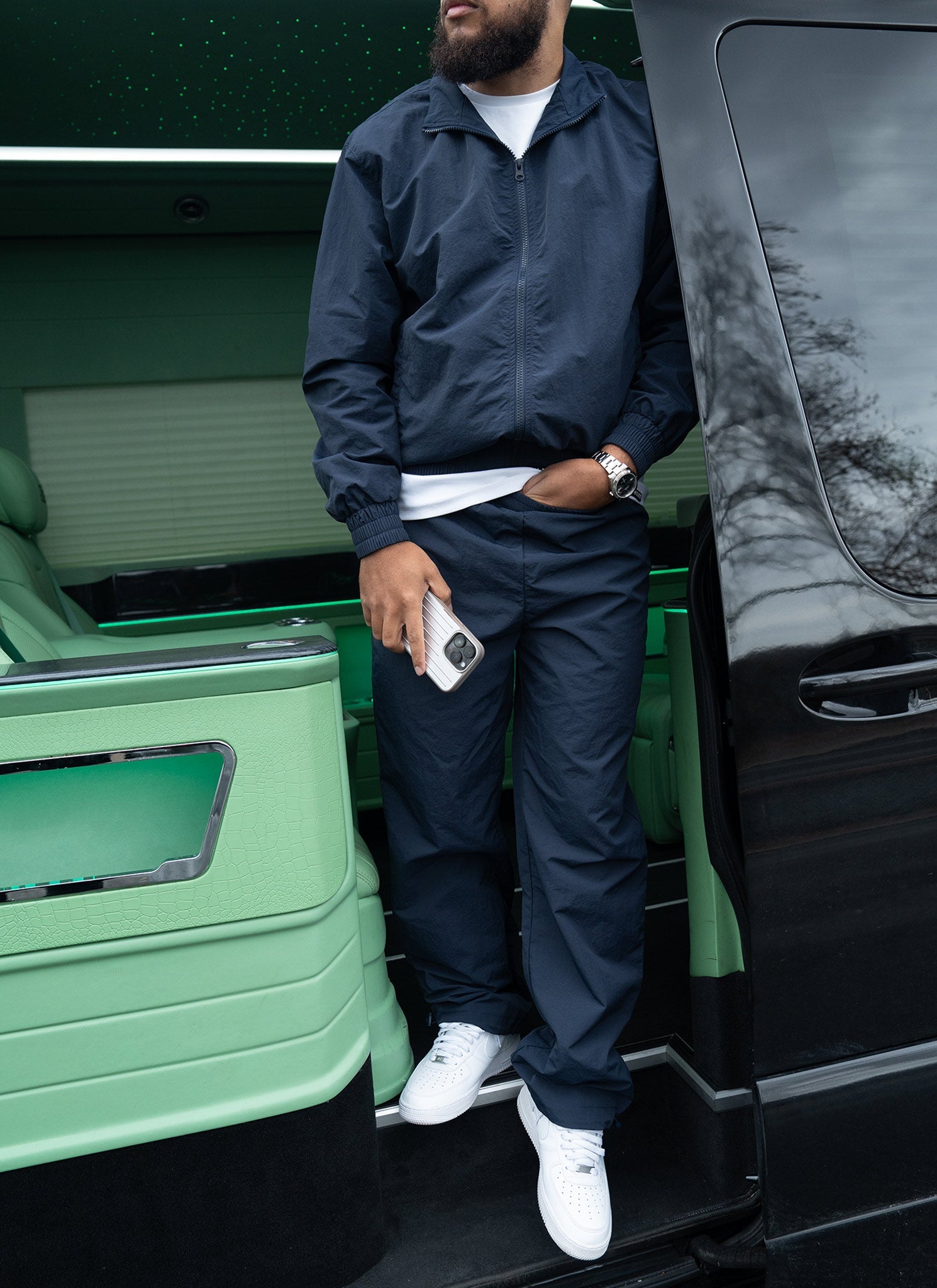 Heavyweight Luxe Track Jacket - Navy