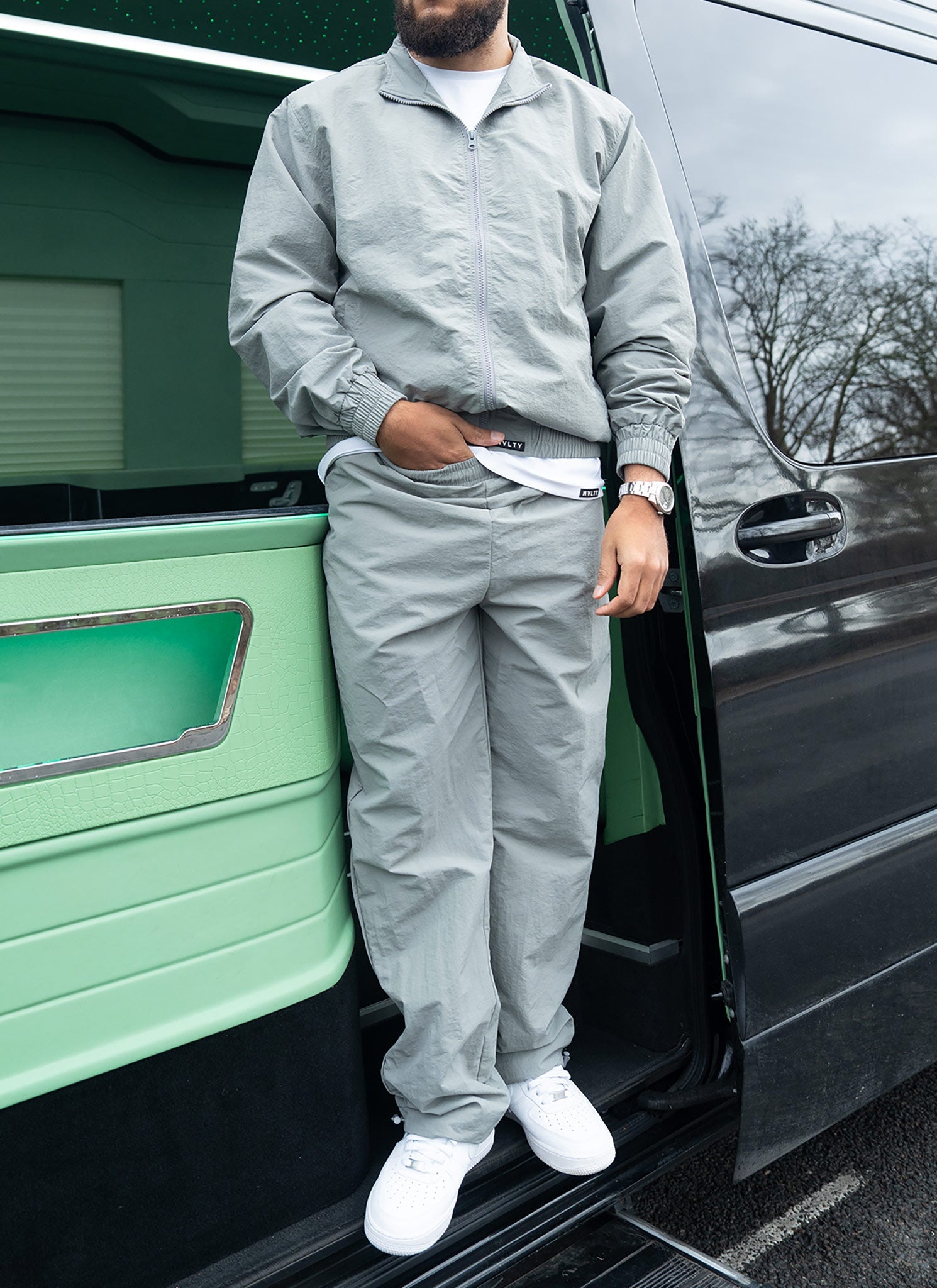 Heavyweight Shell Track Pants - Grey