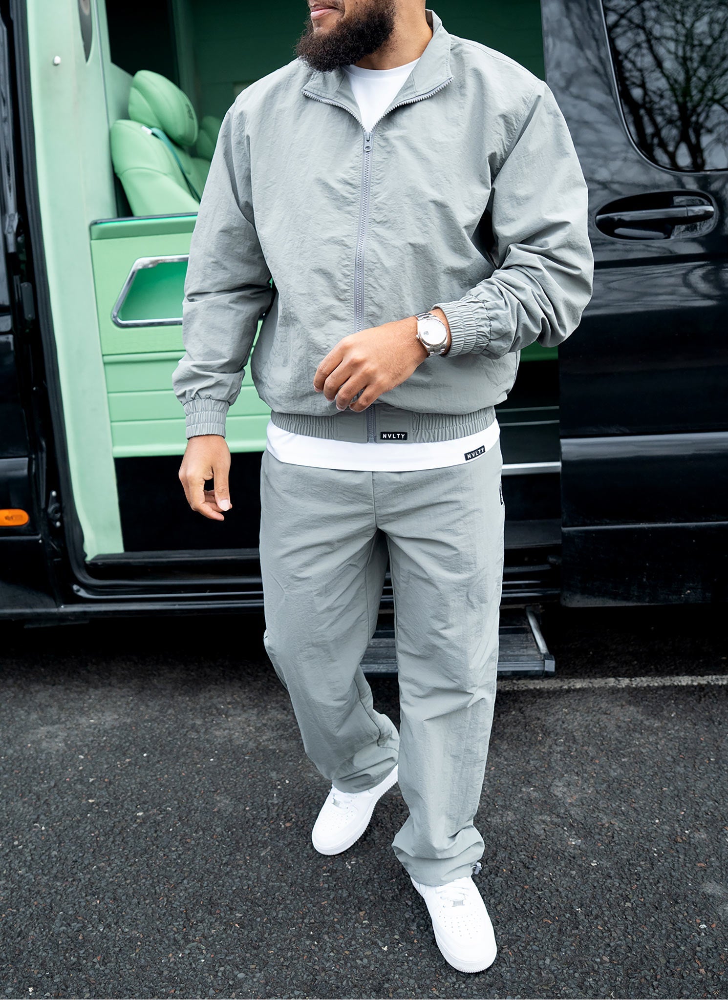 Heavyweight Shell Track Pants - Grey