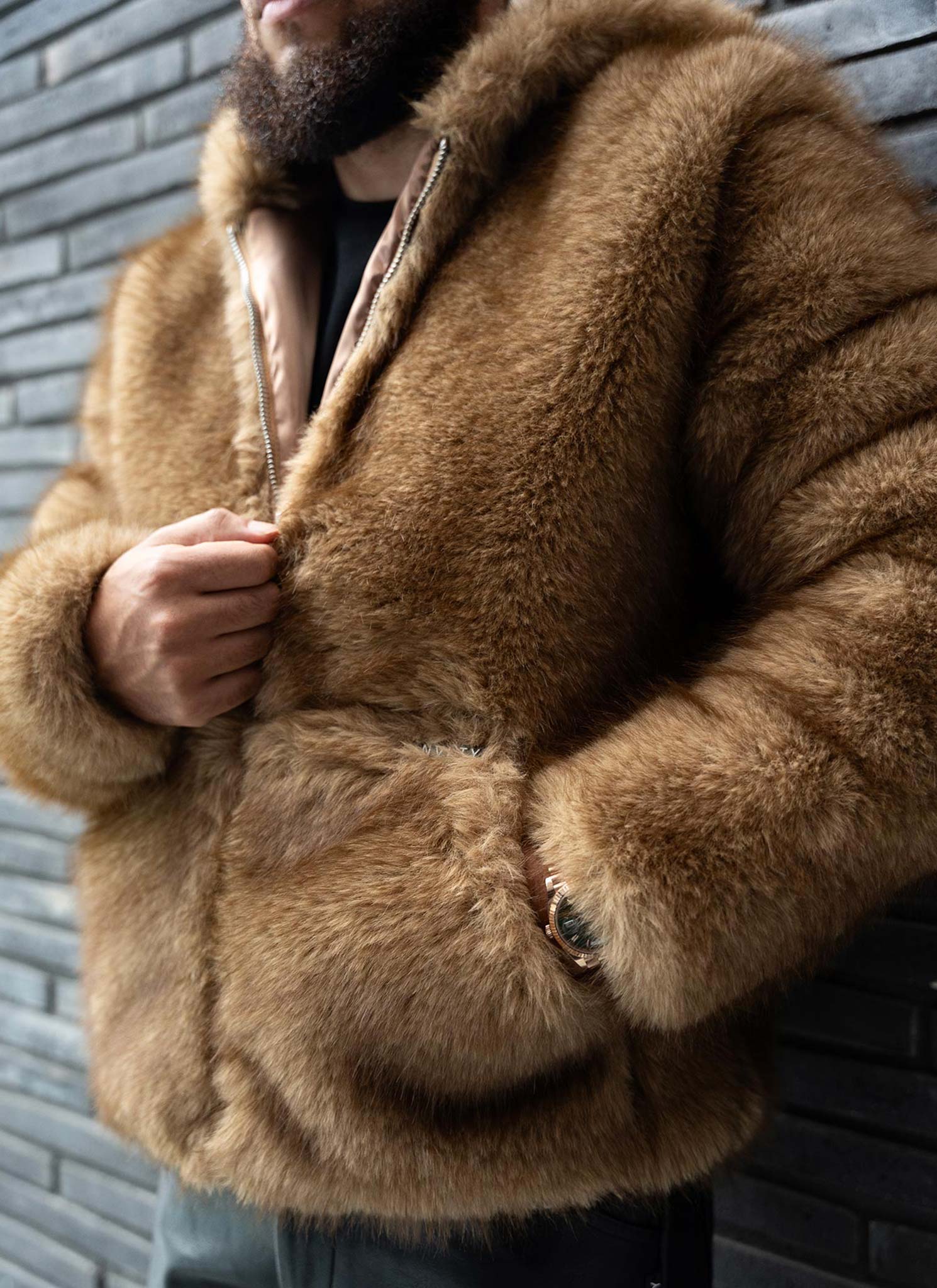 Fur Jacket - Brown