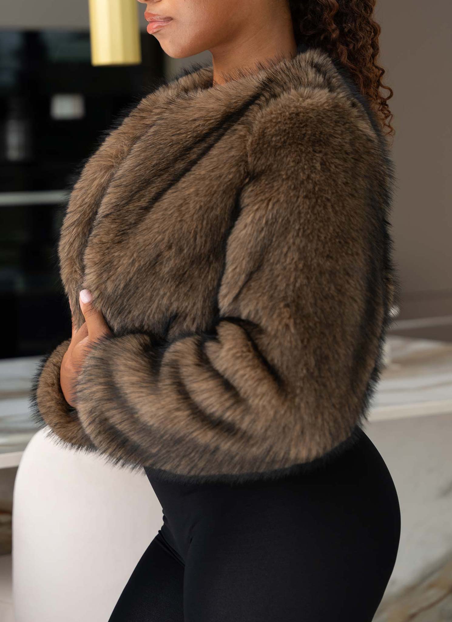 Fur Jacket - Brown