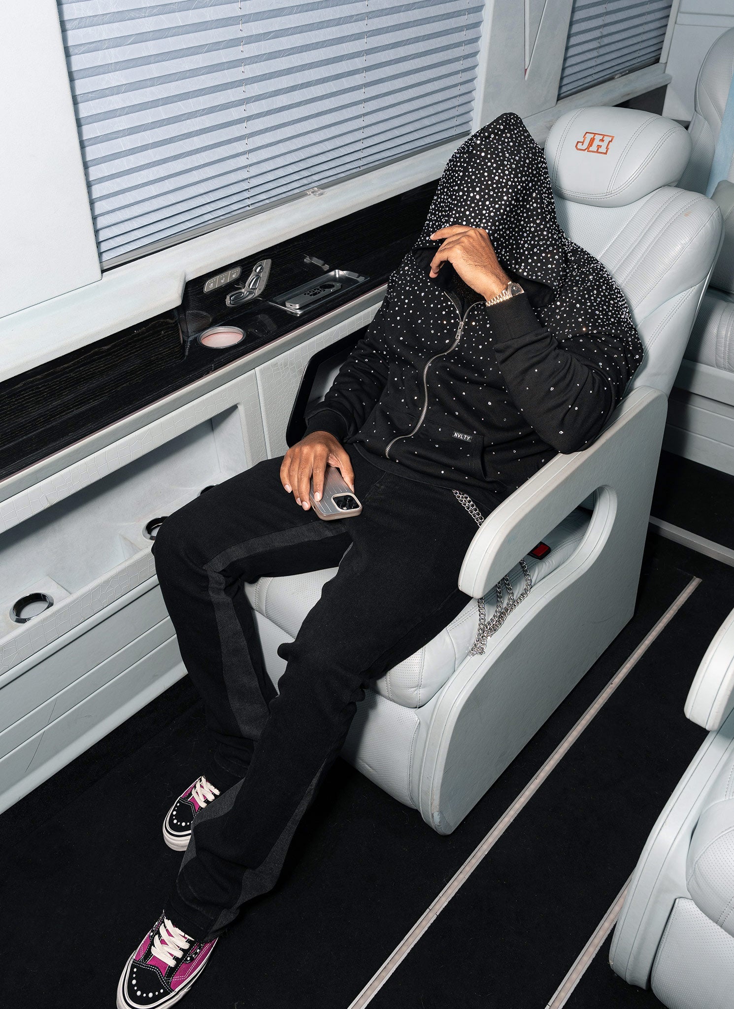 Vintage Flooded VVS Zip Hoodie - Black