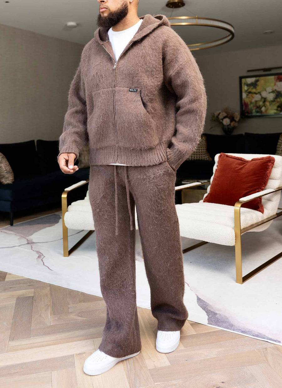 Mohair Joggers - Brown