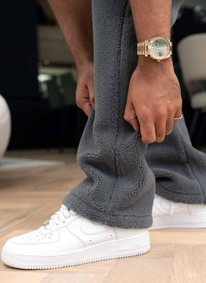 Sherpa Zip Joggers - Grey