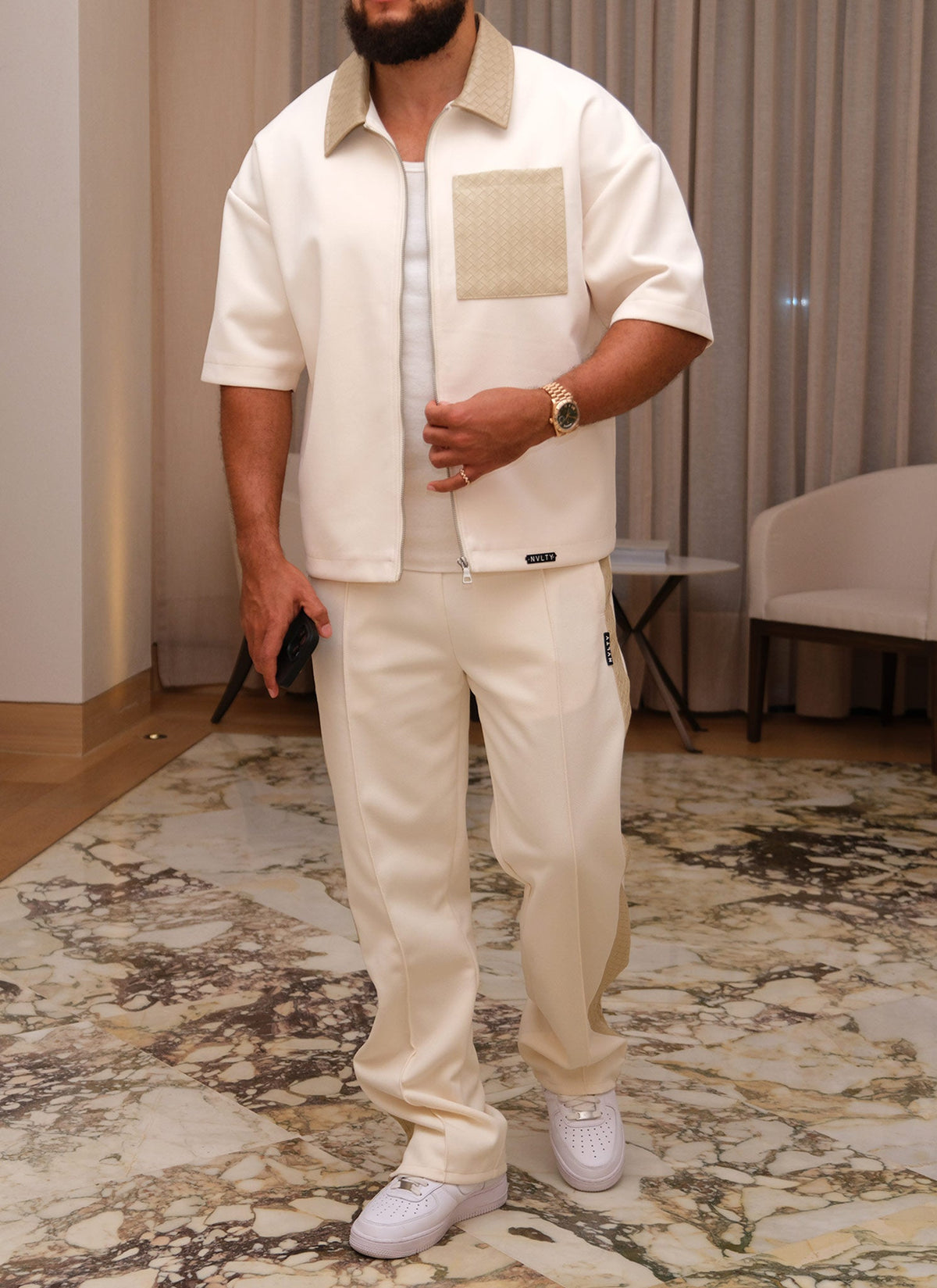 Twill Interlock Shirt - Ivory