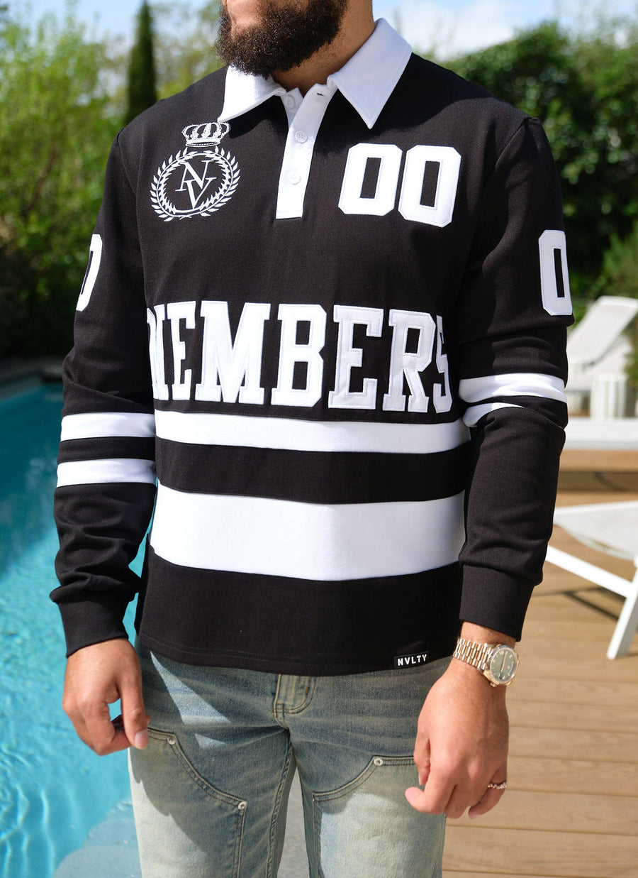 Members Royal Rugby Shirt - Black