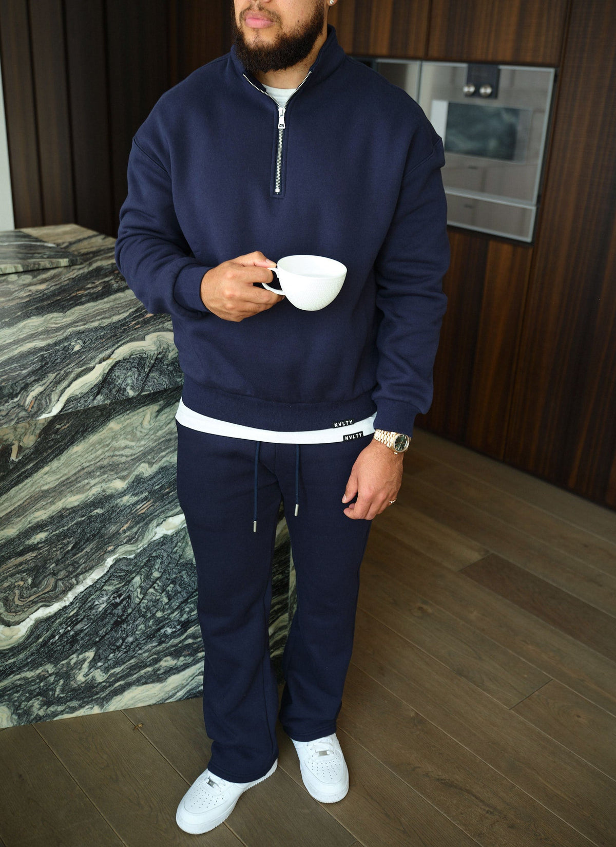 Heavyweight Luxe Quarter Zip - Navy