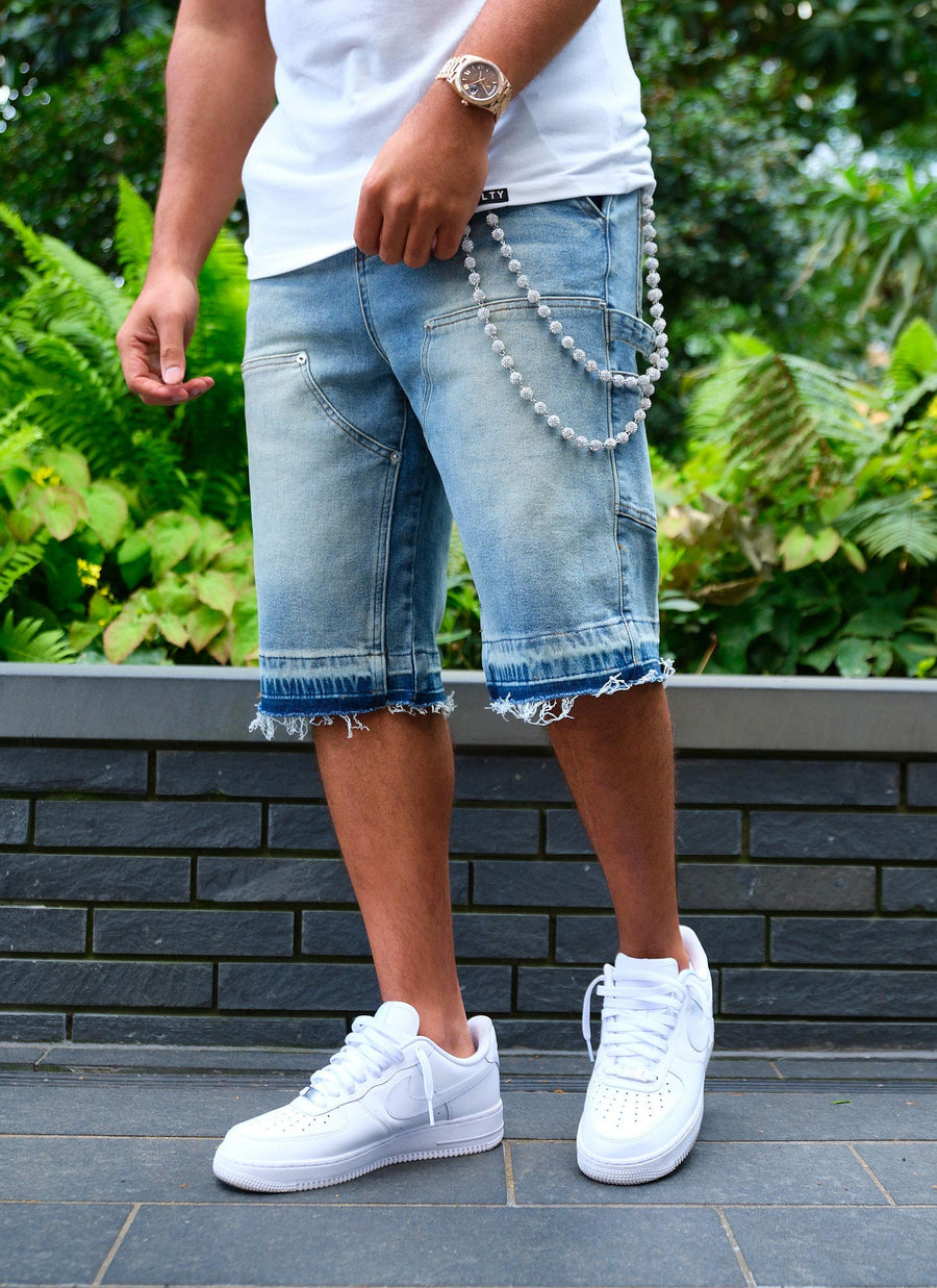 Vintage Carpenter Jeansshorts – Blau