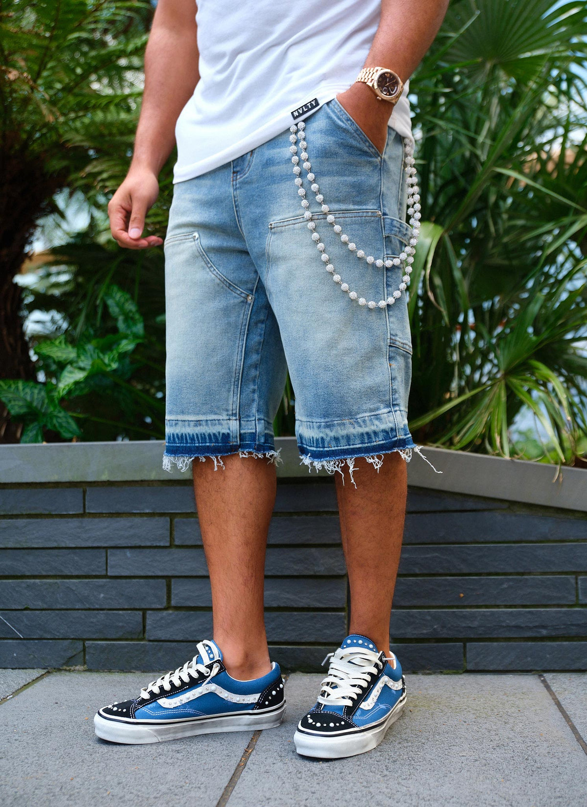 Vintage Carpenter Jeansshorts – Blau