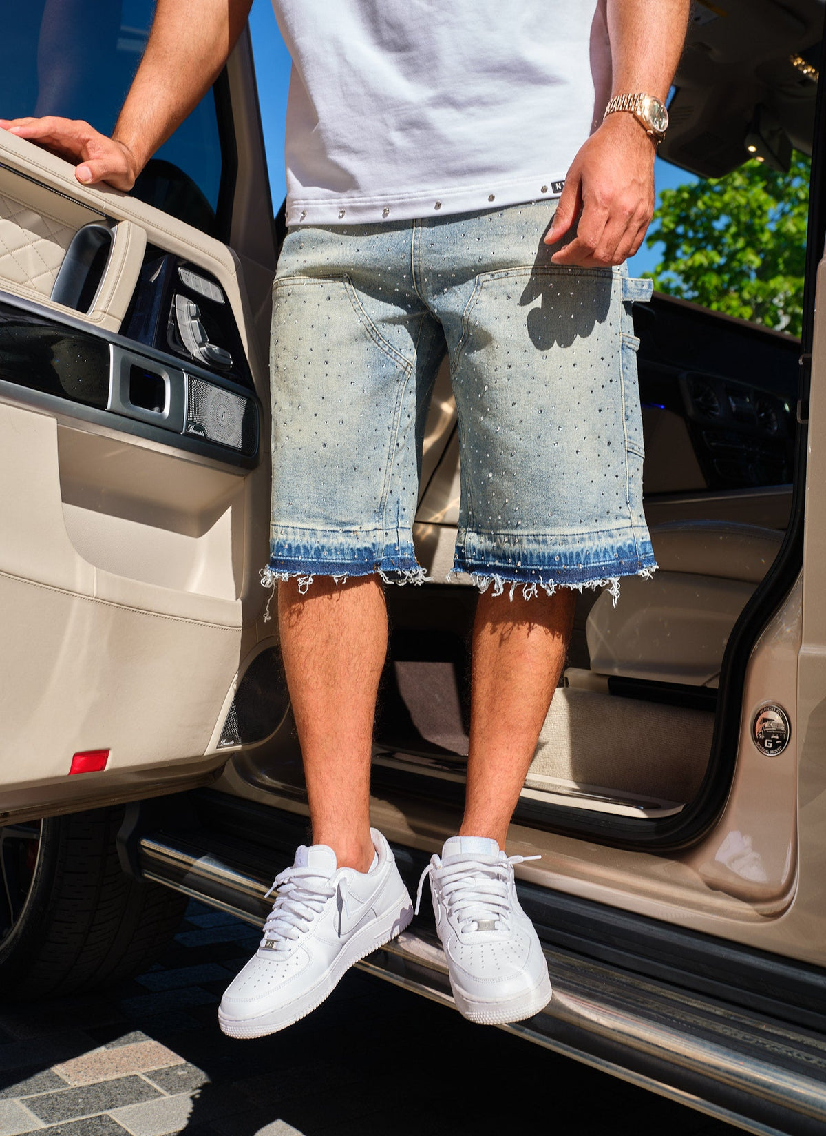 Vintage Flooded VVS Carpenter Denim Shorts - Blue