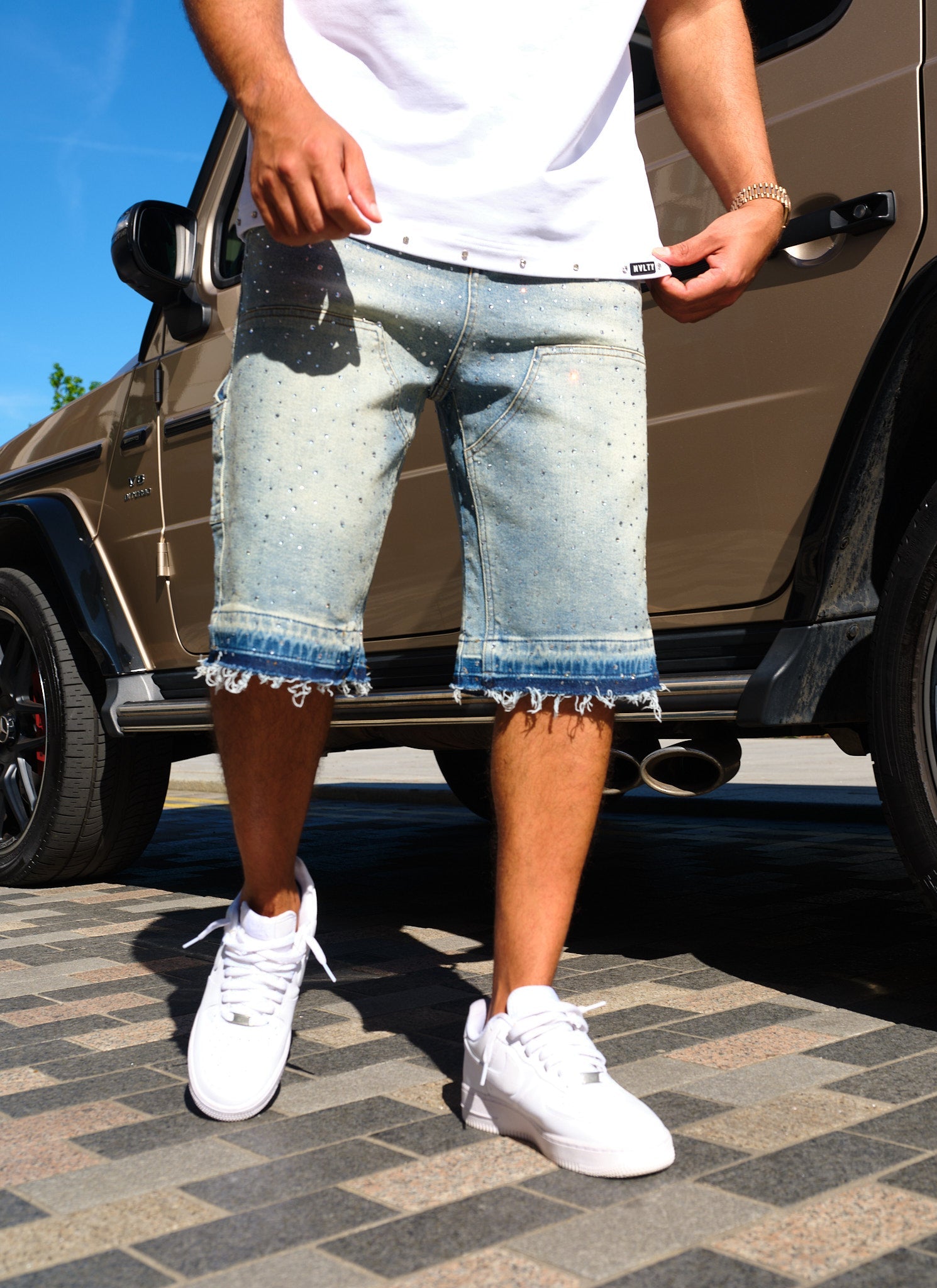 Vintage Flooded VVS Carpenter Denim Shorts - Blue
